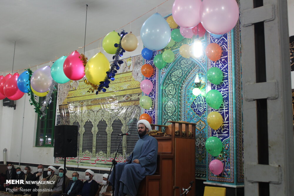 گزارش تصویری از مراسم جشن نیمه شعبان در حسینیه شهر توپ آغاج از توابع شهرستان بیجار